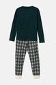 Dječja pamučna pidžama Calvin Klein Underwear B70B700503.9BYH zelena AW24