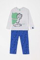 Dětské bavlněné pyžamo United Colors of Benetton sada modrá 3VR50P06X.G.Seasonal