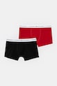 Dětské boxerky Tommy Hilfiger 2-pack hladký červená UB0UB00548.9BYH