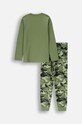 Coccodrillo piżama bawełniana dziecięca ZC4448106PJS zielony AW24