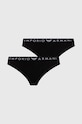 Emporio Armani Underwear figi 2-pack dzianina czarny 163334.4F227