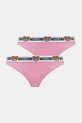 Moschino Underwear figi 2-pack nadruk różowy A1384.4402