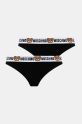 Gaćice Moschino Underwear 2-pack pletivo crna A1384.4402