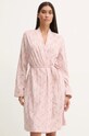 Хлопковый халат Lauren Ralph Lauren хлопок розовый ILN42353