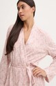 Хлопковый халат Lauren Ralph Lauren розовый ILN42353