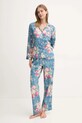 Pyžamo Lauren Ralph Lauren sada modrá ILN92389