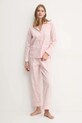 Bavlněné pyžamo Lauren Ralph Lauren sada růžová ILN92366