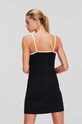 Karl Lagerfeld cămașă de noapte din bumbac 245W2106 negru AW24