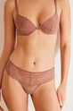 Brazilian στρινγκ women'secret INVISIBLE HELANKAS δαντέλα καφέ 4987312