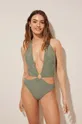women'secret jednoczęściowy strój kąpielowy SHIMMER zielony
