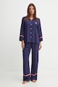 Πιτζάμα United Colors of Benetton ύφασμα σκούρο μπλε 4Q1G3P00L