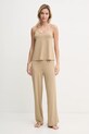 United Colors of Benetton spodnie piżamowe 3NYW3F03Z beżowy AW24