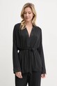 United Colors of Benetton szlafrok dzianina czarny 3ZEW3M06Q