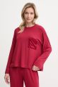 United Colors of Benetton longsleeve piżamowy dzianina bordowy 3ZEW3M06P