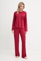 United Colors of Benetton longsleeve piżamowy 3ZEW3M06P bordowy AW24