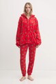 United Colors of Benetton szlafrok 6FK81800P czerwony AW25