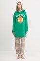 Поларен суичър United Colors of Benetton x GARFIELD 3DFQ3M06K зелен NC24