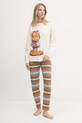 Pamučna pidžama United Colors of Benetton x GARFIELD Planet friendly bež 37MW3P03I