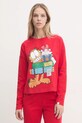 Піжамний лонгслів United Colors of Benetton x GARFIELD трикотаж червоний 3DKE3M06L
