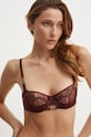 Podprsenka Chantelle měkké burgundské C06GN7