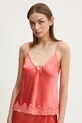 Шовковий піжамний топ Chantelle C15OI5 помаранчевий AW24
