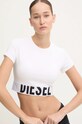 Majica kratkih rukava Diesel UFSB-COTTON-RACE-BRALETTE bijela A14593.0HMAU
