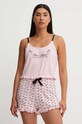 Juicy Couture top piżamowy CHERUB EMMANUEL FRILLED VEST JCLPT224508.121 różowy AW24