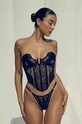 Steznik GOD SAVE QUEENS ZOE CORSET natpis crna GSQ.67.170