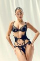 GOD SAVE QUEENS pas do pończoch SCARLETT SUSPENDER czarny GSQ.54.130