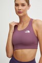 Oboustranná sportovní podprsenka The North Face Flex Reversible NF0A87G47I51 burgundské AW24