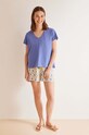 women'secret tricou de pijama din bumbac MIX AND MATCH CALA albastru 3278389