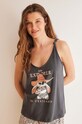Хлопковая пижама women'secret Lilo and Stich 3138535 серый AW24