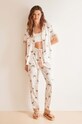 women'secret piżama bawełniana Lilo and Stich wzorzyste beżowy 3138527