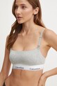 Grudnjak za dojenje Calvin Klein Underwear pletivo siva 000QF7905E