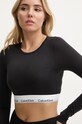 Лонгслив лаунж Calvin Klein Underwear slim чёрный 000QF8009E