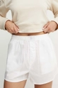 Βαμβακερή πιτζάμα σορτς Calvin Klein Underwear βαμβάκι λευκό 000QS7245E