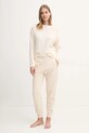 Homewear pamučne hlače Calvin Klein Underwear 000QS7262E bež AW24