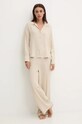 Pyžamo Calvin Klein Underwear sada béžová 000QS7426E