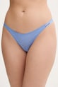 Calvin Klein Underwear stringi dzianina niebieski 000QD5154E
