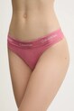 Στρινγκ Calvin Klein Underwear πλεκτό ύφασμα ροζ 000QF7878E