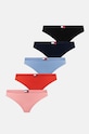 Tanga Tommy Hilfiger 5-pack tanga vícebarevná UW0UW05642