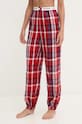 Tommy Hilfiger spodnie piżamowe tkanina bordowy UW0UW05634