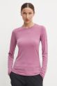 Icebreaker longsleeve funzionale Merino 200 Oasis all'aperto rosa IB10437502V1