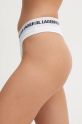 Tanga Karl Lagerfeld 3-pack 246W2113 bílá AW24