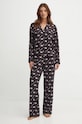 Juicy Couture pantaloni de pijama NOLAN PYJAMA BOTTOMS JCLPB224502.703 negru AW24
