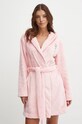 Kućni ogrtač Juicy Couture HOODED ROBE natpis roza JCLRB224505.121