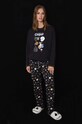 Bombažna pižama women'secret HALLOWEEN Potisk črna 3138583