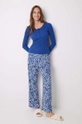 Пижамный лонгслив women'secret MIX AND MATCH SUNDAY BRUNCH трикотаж голубой 3278406