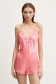 Chantelle top de pijama de mătase munte roz C017I5