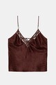 Chantelle top de pijama de mătase munte burgundia C017I5